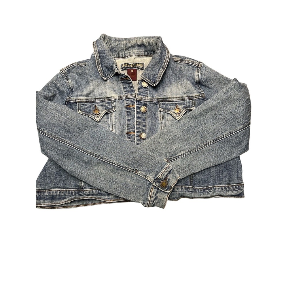 Cropped ‎ Denim Jean Jacket Women's Size 18 Trucker Zana Di Minimalist Layering